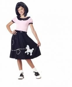 California Costume Collections 50s Hop With Poodle Skirt Costume For Kids