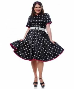 Goddessey Llc Womens 50s Rockabilly Plus Size Costume For Adults