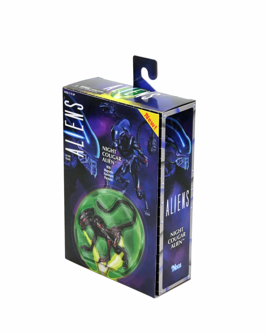 Aliens - 7" Scale Action Figure - Kenner Tribute Night Cougar Alien - NECA Collectibles Letter A Costumes