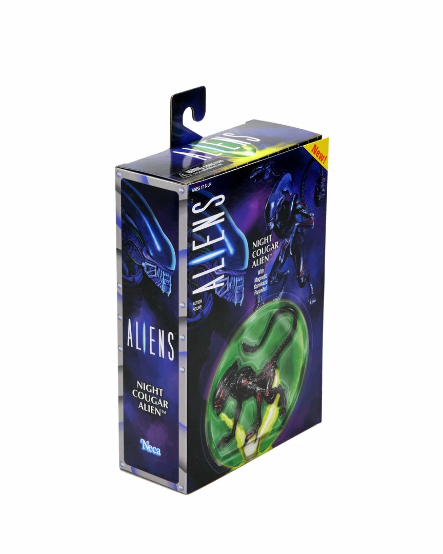 Aliens - 7" Scale Action Figure - Kenner Tribute Night Cougar Alien - NECA Collectibles Letter A Costumes