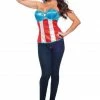 Rubie's Womens American Dream Sequin Corset For Adults - Marvel Avengers