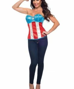 Rubie's Womens American Dream Sequin Corset For Adults - Marvel Avengers