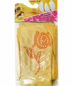 Rubie's Girls Belle Footless Tights For Kids - Disney Beauty And The Beast