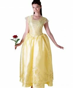 Rubie's Womens Belle Live Action Deluxe Costume For Adults - Disney Beauty And The Beast