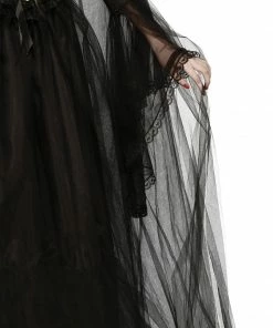 Rubie's Black Full Length Hooded Cape For Adults