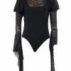 Rubie's Womens Black Lace Blackout Bodysuit For Adults