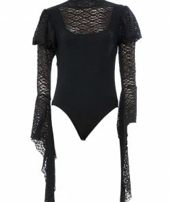 Rubie's Womens Black Lace Blackout Bodysuit For Adults