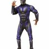 Rubie's Black Panther Deluxe Battle Costume For Adults - Marvel Black Panther Mens