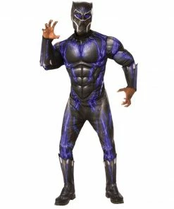 Rubie's Black Panther Deluxe Battle Costume For Adults - Marvel Black Panther Mens