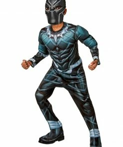 Rubie's Boys Black Panther Deluxe Costume For Kids - Marvel Black Panther