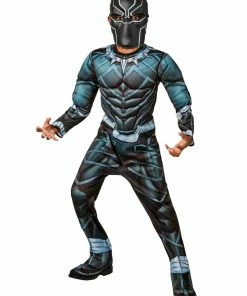Rubie's Boys Black Panther Deluxe Costume For Kids - Marvel Black Panther