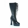 Ellie Shoes Inc Black Patent Lace Up Boots For Adults Womens