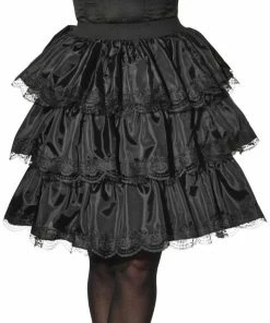 Rubie's Womens Black Ruffle Adult Skirt