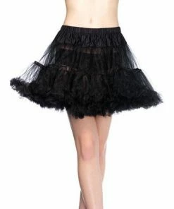 Leg Avenue Womens Black Tulle Petticoat For Adults