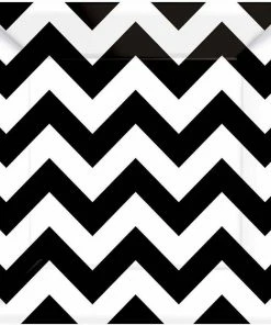 Amscan Grand Prix Black And White Chevron 7 Cake Plates