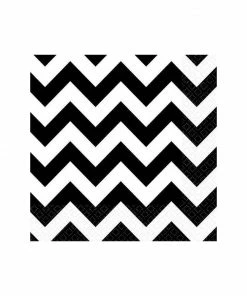 Amscan Black And White Chevron Beverage Napkins