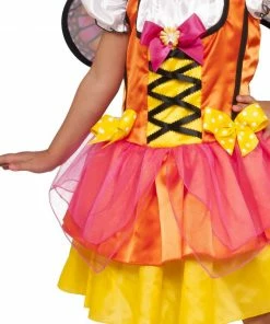Rubie's Girls Butterfly Glittery Orange Costume For Kids