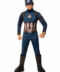 Rubie's Captain America Deluxe Costume For Kids - Marvel Avengers: Endgame Boys