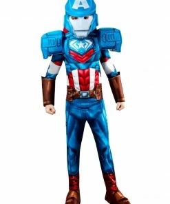 Rubie's Boys Captain America Mechstrike Deluxe Costume For Kids - Marvel Avengers Mech Strike