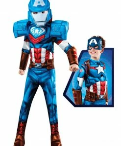 Rubie's Boys Captain America Mechstrike Deluxe Costume For Kids - Marvel Avengers Mech Strike