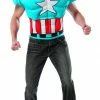 Rubie's Captain America Muscle Chest Costume Top For Adults - Marvel Avengers