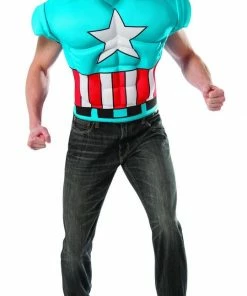 Rubie's Captain America Muscle Chest Costume Top For Adults - Marvel Avengers