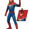 Rubie's Captain Marvel Hero Costume For Kids - Marvel Captain Marvel Girls