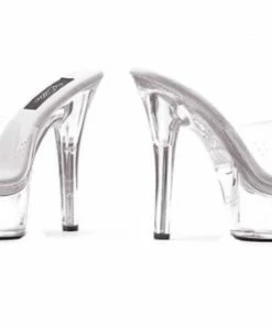 Ellie Shoes Inc Womens Clear Mule 6 Inch Heel For Adults