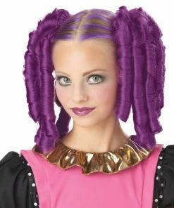 California Costume Collections Curly Magenta Hair Clips Girls