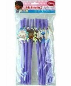 Forum Novelties Doc McStuffins 18Pk Drinking Straws - Disney Jnr Letter D Costumes