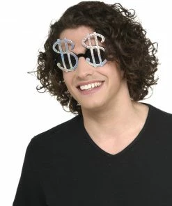 Rubie's Dollar Sign Silver Glasses For Adults