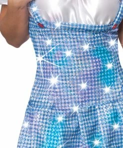 Rubie's Womens Dorothy Sequin Sparkle Costume For Adults - Warner Bros The Wizard Of Oz