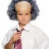 Rubie's Elderly Bald Cap With Grey Curly Sides Wig For Kids Boys