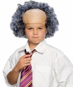 Rubie's Elderly Bald Cap With Grey Curly Sides Wig For Kids Boys