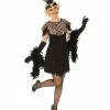 Rubie's Fabulous Flapper Black & Gold Costume For Adults