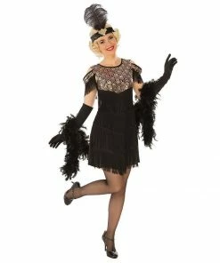 Rubie's Fabulous Flapper Black & Gold Costume For Adults