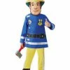 Rubie's Fireman Sam Costume For Toddlers - Mattel Fireman Sam