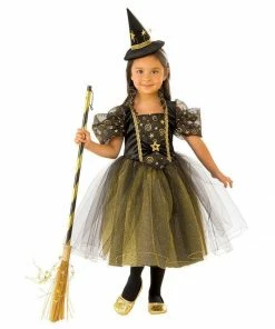 Rubie's Golden Star Witch Costume For Kids Girls