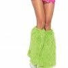 Leg Avenue Green Furry Leg Warmers For Adults Womens
