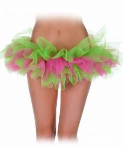 Underwraps Green And Pink Tutu For Adults