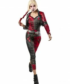 Rubie's Womens Harley Quinn Jumpsuit Costume For Adults - Warner Bros Suicide Squad 2