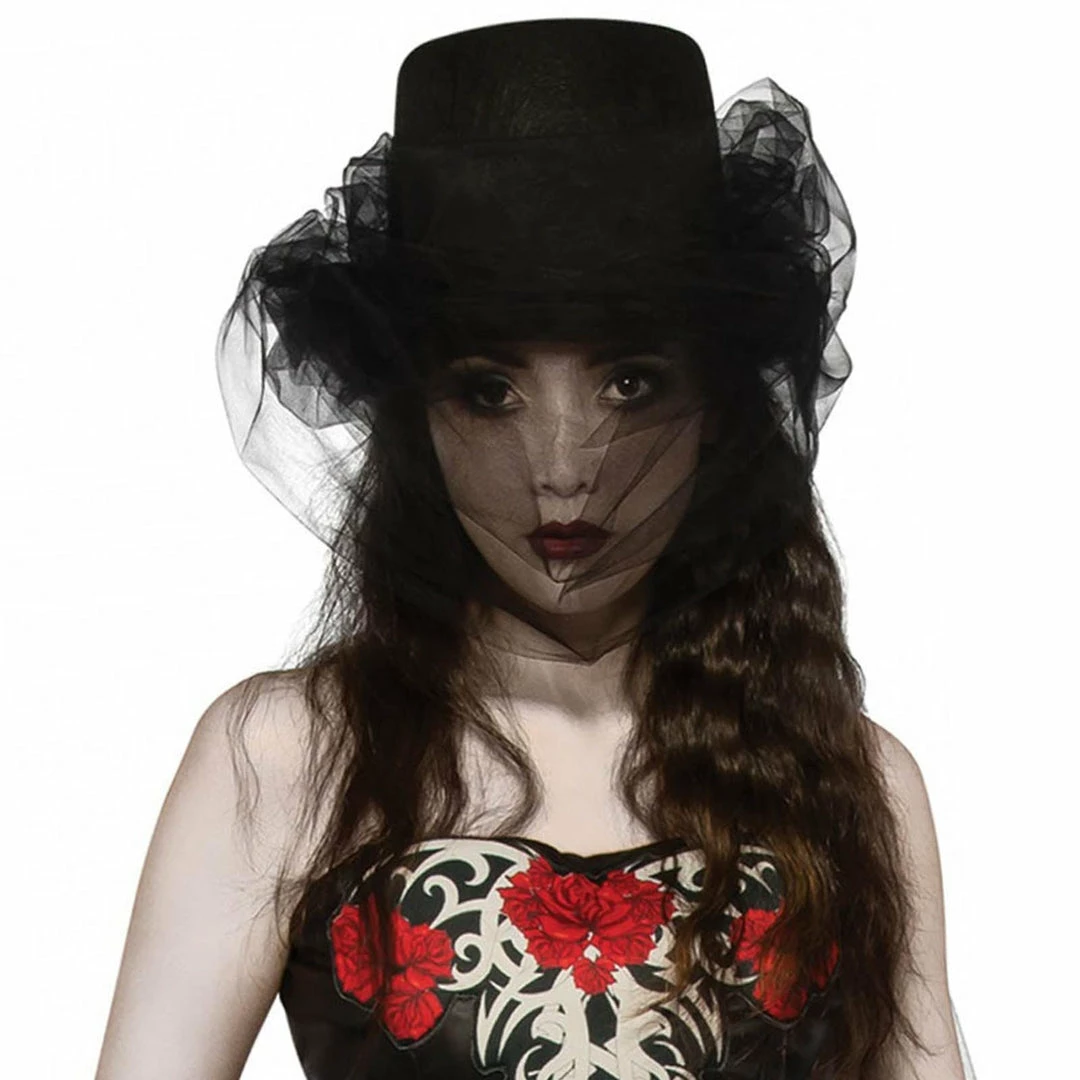 Rubie's Heart Of Darkness Top Hat With Veil Shop All Adult Costumes