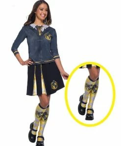 Rubie's Hufflepuff Costume Socks For Teens & Adults - Warner Bros Harry Potter