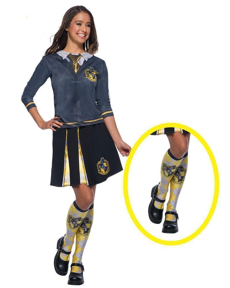 Rubie's Hufflepuff Costume Socks For Teens & Adults - Warner Bros Harry Potter