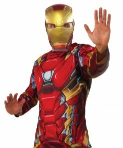Rubie's Mens Iron Man Costume Top & Mask Set For Adults - Marvel Avengers