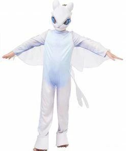 Rubie's Girls Light Fury Deluxe Costume For Kids - Universal How To Train Your Dragon