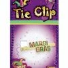 Forum Novelties Mardi Gras Tie Clip Mens