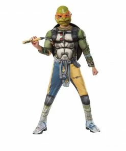 Rubie's Boys Michelangelo Deluxe Costume For Kids - Nickelodeon Teenage Mutant Ninja Turtles