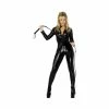 Smiffys Miss Whiplash Sexy Black Catsuit For Adults Womens