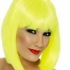 Smiffys Neon Yellow Glam Wig For Adults